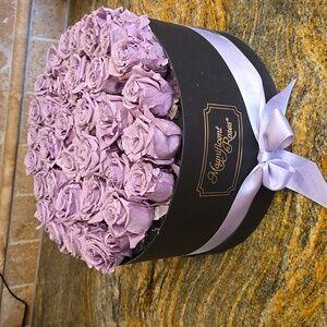 Elegant Purple Rose Box